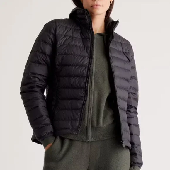 QUINCE SIZE S BLACK LIGHTWEIGHT DOWN PUFFER JACKET - Picture 2 of 10